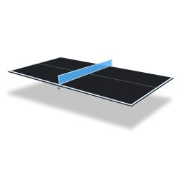 7*4ft Black Mid-Size Ping Pong Conversion Top Foldable & Portable Table Tennis Table Top for Indoor Games