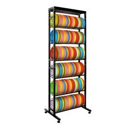 6-Tier Disc Golf Storage Rack,Metal Discs Golf Rack,Space-Saving Disc Station for Disc Golf Storage Shelf-Black