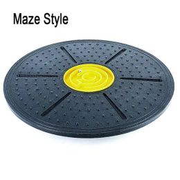 Yoga Balance Board Disc Stability Round Plates Exercise Trainer For Fitness Sports Waist Wriggling Fitness Balance Board-C; Exercise Equipment Fo (Color: YELLOW)