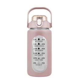 Glass Water Bottle Sports Water Bottle Motivational Water Bottle Water Intake Tracker Bottle with Straw Time Marker Silicone Sleeve Handle for Gy (Capacity: 32OZ, Color: COFFEE)